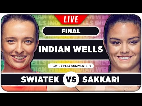 SWIATEK vs SAKKARI • WTA Indian Wells 2024 Final • LIVE Tennis Play-by-Play Stream