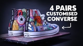 Ambicioso Visión general abrazo All Star Converse Customisation ⚡️#customisation #converse - YouTube