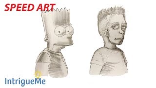 como desenhar Bart Simpson com a skin do trap chavoso(SPEED ART) 