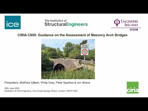 CIRIA C800:  Guidance on the Assessment of Masonry Arch Bridges