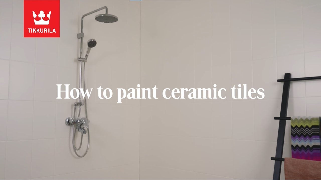 How to paint ceramic tiles Tikkurila Luja Ceramic Tiles paint YouTube