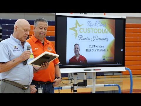 Tohopekaliga High School Plant Manager Receives National Rock Star Custodian Award