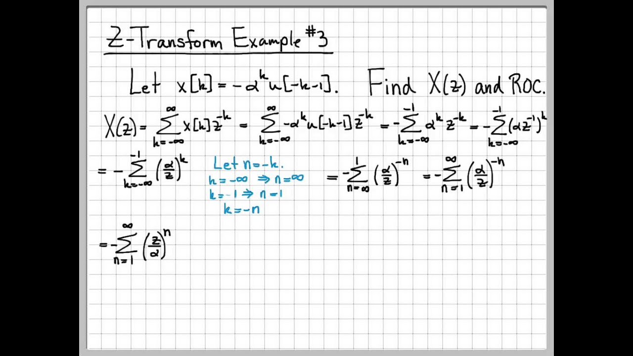 Z Transform Example 3 Z Transform Part 1 Youtube