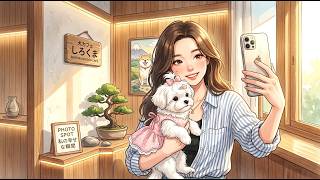 A Calm Cozy Morning in My Apartment☀️| Cooking, Relaxing Routine & Dog Café Visit|Studio Ghibli ASMR screenshot 2