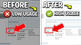 🔧HOW TO FIX LOW GPU USAGE WHILE GAMING! ✅ (FIX LOW FPS & STUTTERS)