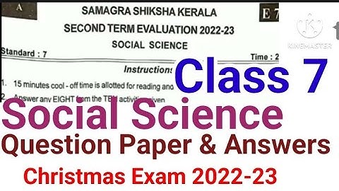 Class 7 Social Science Christmas Exam Question Paper Answers 2022-23|Class 7 Important Questions
