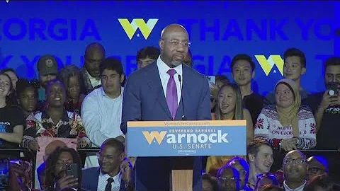 Sen. Warnock thanks mother | Georgia Senate race