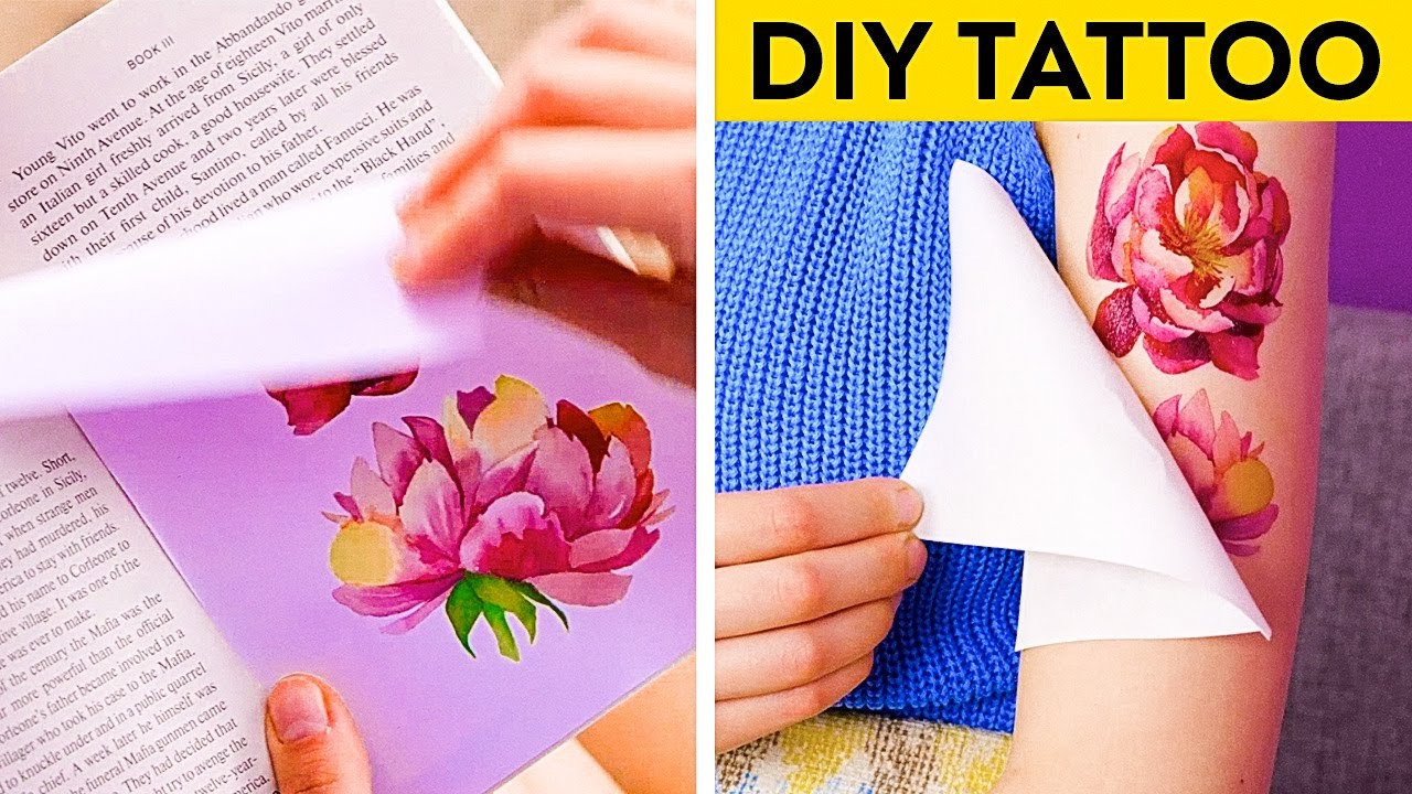 DIY TATTOO, Fake PIERCING, BODY ART, NAILS Ideas, HAIR Dyeing, Makeup Tutorials