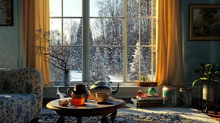 Relax With The Winter Scene  Snowstorm With Cool Howling Wind  Relax And Relieve Stress