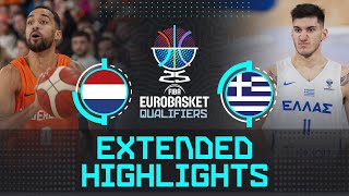 Netherlands 🇳🇱 vs Greece 🇬🇷 | Extended Highlights | FIBA EuroBasket 2025 Qualifiers