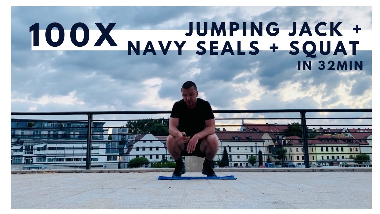 100 x JJACKS + NAVY SEALS + SQUAT in 32min (300 Push Ups) YouTube