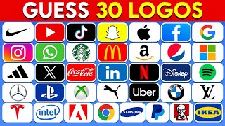 Guess the Logo in 5 Seconds | 30 Famous Logos | Logo Quiz 2026 screenshot 1