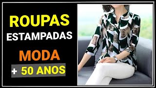 Belíssimas Roupas Estampadas para Senhoras com Mais de 50 Anos