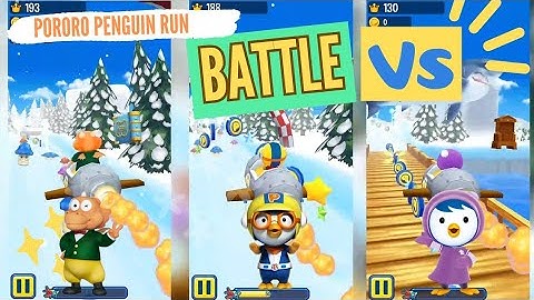 Tong Tong 🆚 Super Pororo 🆚 Petty 😁 Pororo Penguin Run Android Ios Gameplay