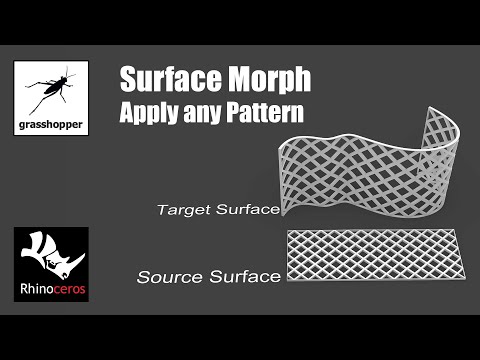 Surface Morph | Apply Any pattern to curved surface | Grasshopper Tutorial