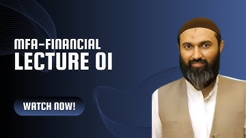 Lecture # 1 | MFA | Budgeting | By Sir Jawad Mehmood | Spring 2025