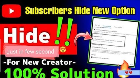Subscribers Hide Option Not Available | How to unhide subscribers count | how to hide subscribers