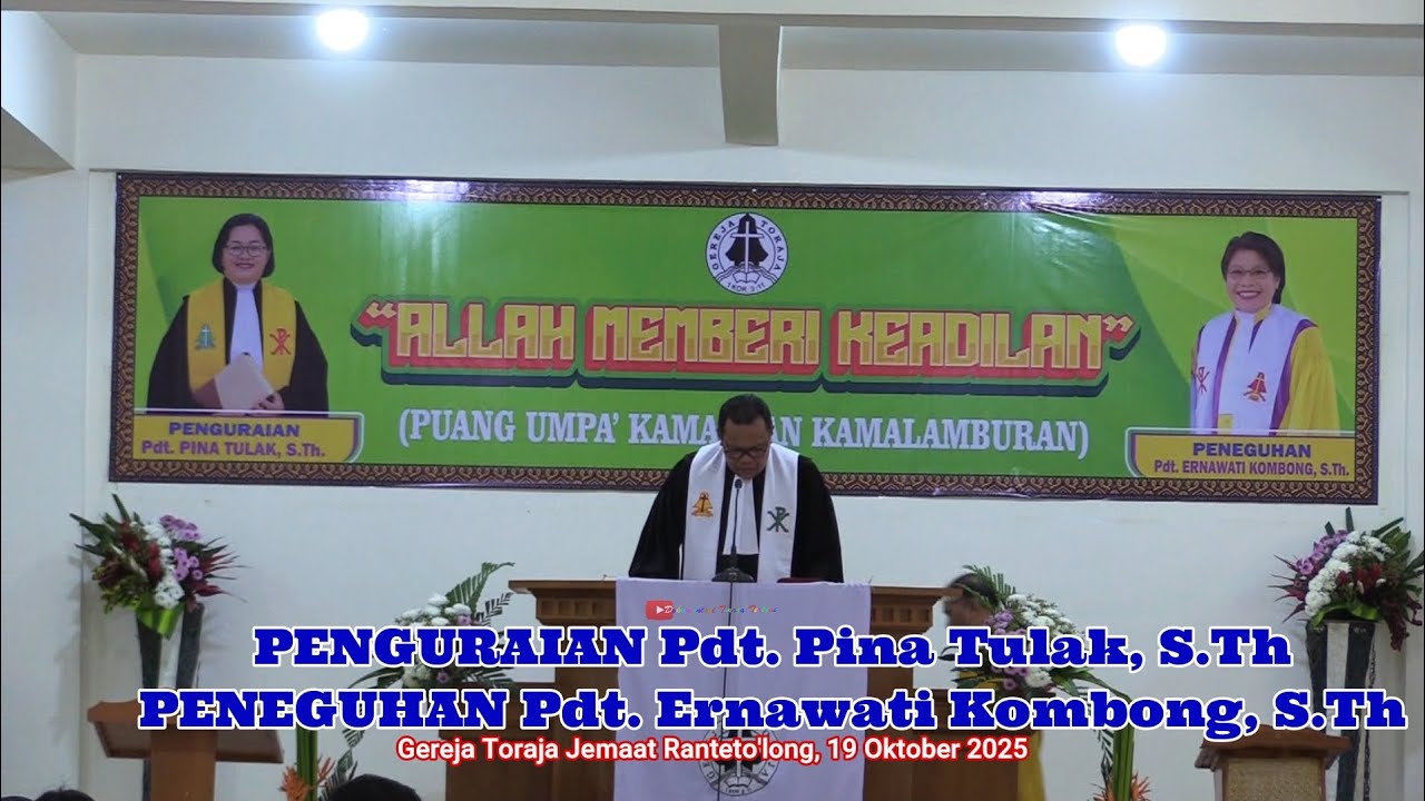 PENGURAIAN Pdt. Pina Tulak, S.Th. dan PENEGUHAN Pdt. Ernawati Kombong, S.Th