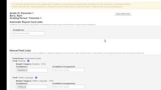 illuminate Setting Data links for Report Cards