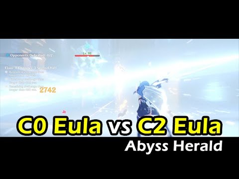 How much stronger is C2 Eula compared to C0? Spiral Abyss v1.5 Floor 11-3