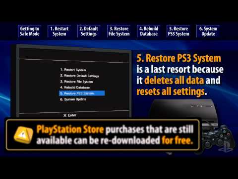 Using PS3 Safe Mode