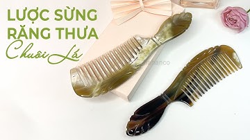 Lược sừng răng thưa chuôi hình lá COH169 - LH 0966218866