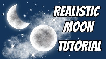 How to draw realistic Full Moon🌚 & Crescent Moon🌙[IbisPaint X Tutorial]..Step by step + Voiceover