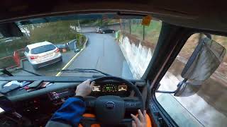Garbage Man And Truck Drive Pov