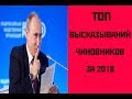 ТОП ВЫСКАЗЫВАНИЙ ЧИНОВНИКОВ И ДЕПУТАТОВ ЗА 2018 ГОД