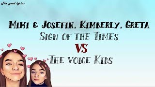 Mimi & Josefin, Kimberly, Greta - Sign Of The Times (Lyrics) - The Voice Kids 2019 (Battle) Resimi