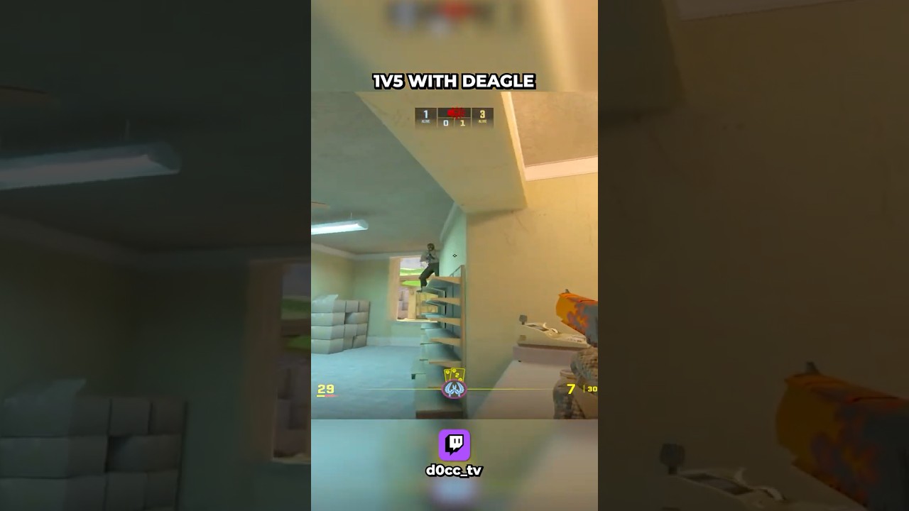 1v5 with deagle #cs2 #csgo #counterstrike2