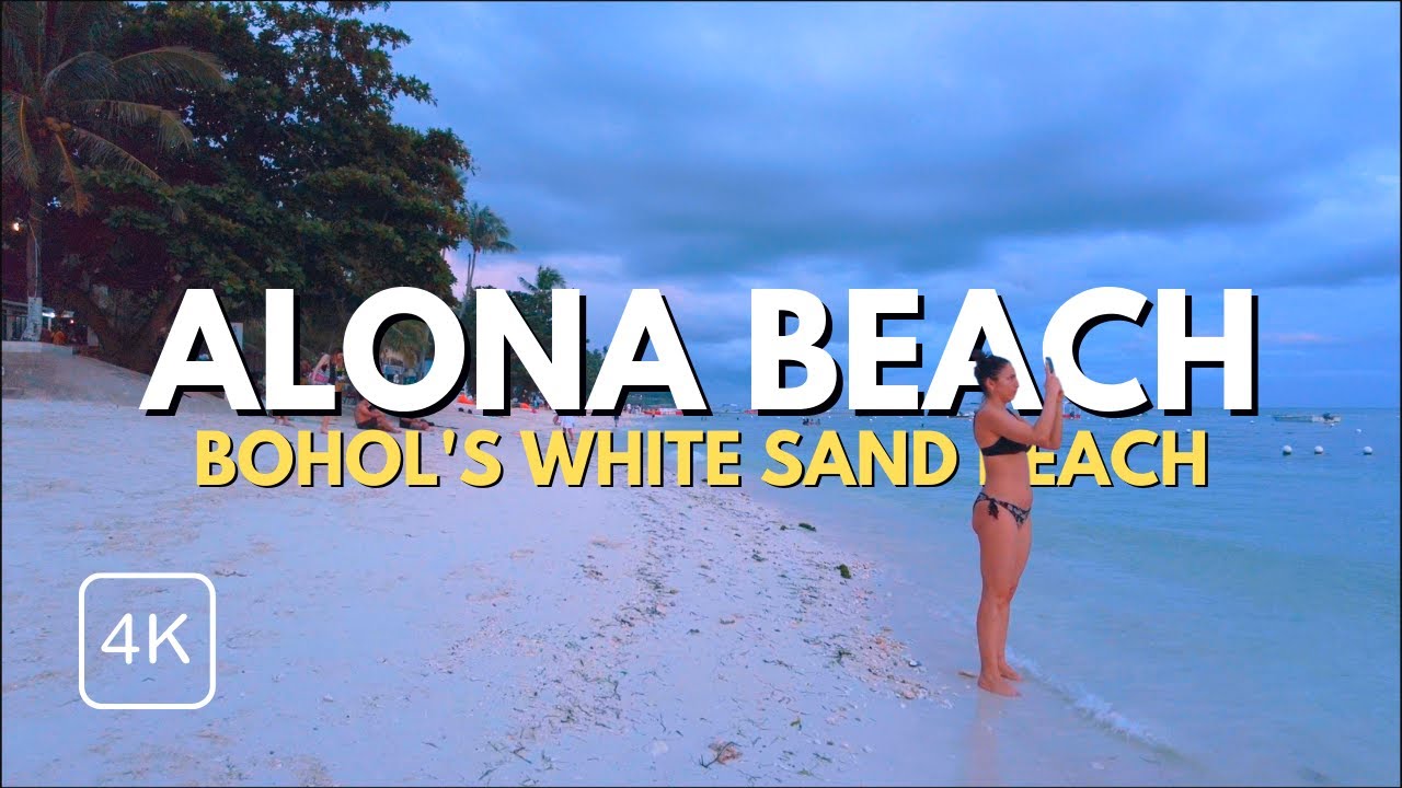 Foreigners Love It Here! Relaxing Sunset Walk & Ocean Sounds at Alona Beach | Philippines | 4K ASMR