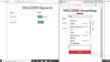 Real Time typing notification using PHP and Ajax | Build a typing indicator