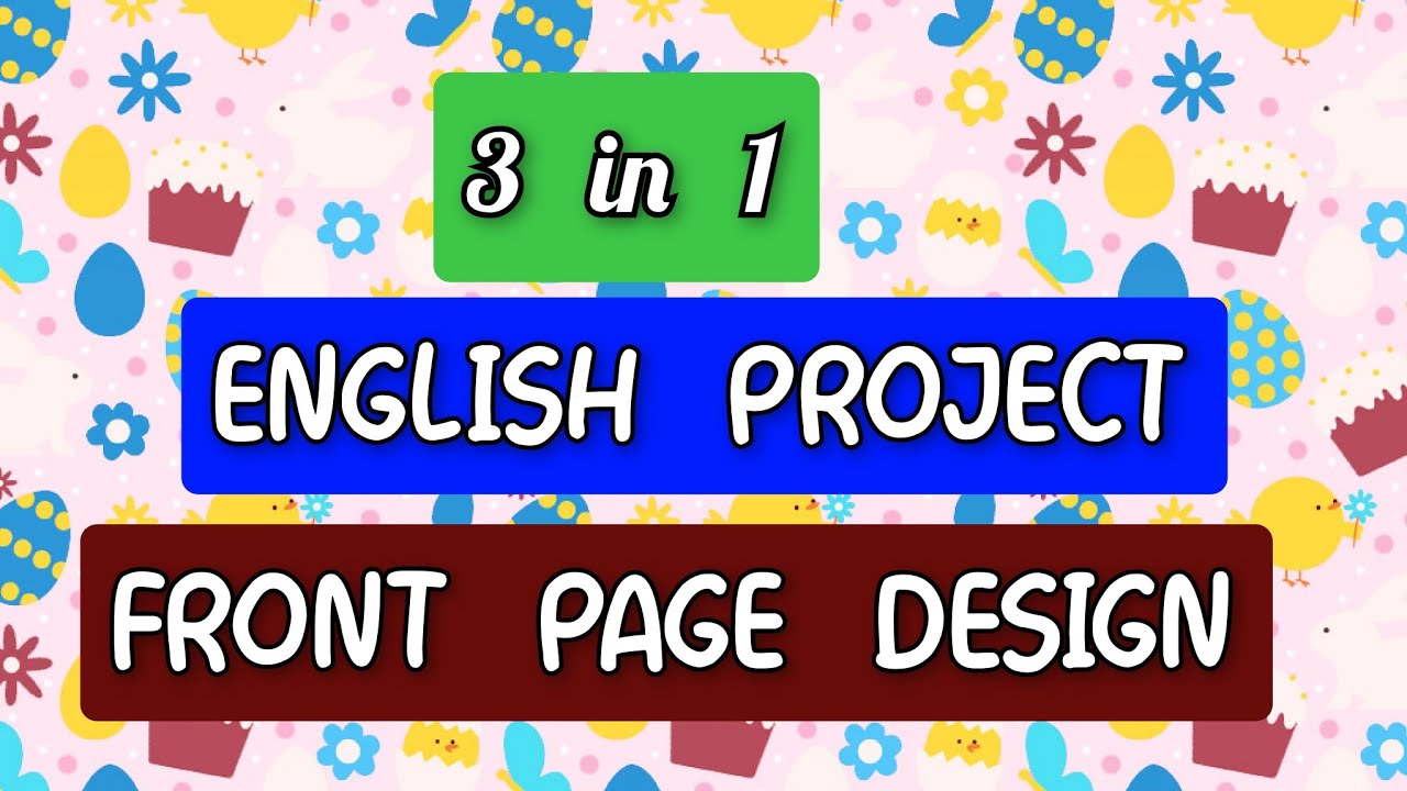 English Project File Front Page Design | Project Front Page | Front ...