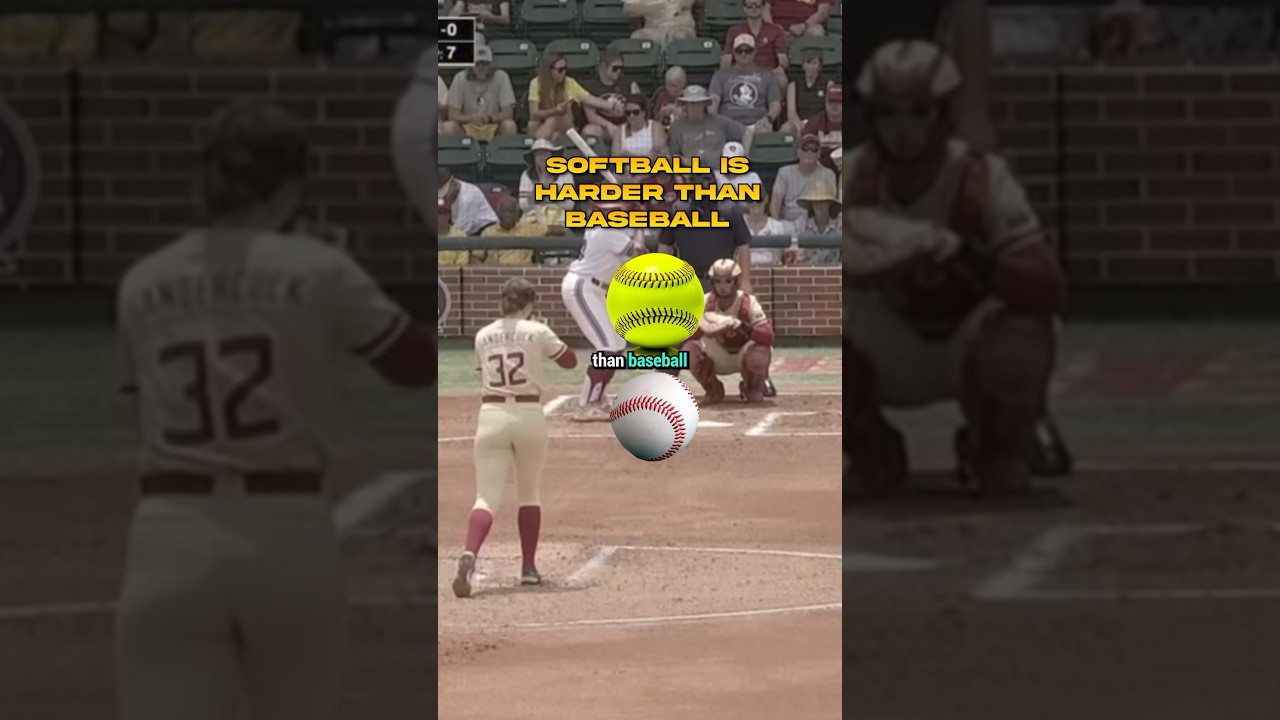 Softball is Harder than Baseball #baseballhighlights #softball  #sportsscience
