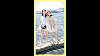 【撮影の裏側】仲良しモデルでおそろ風コーデ着てみた！|Japanese Kawaii Girl | #shorts