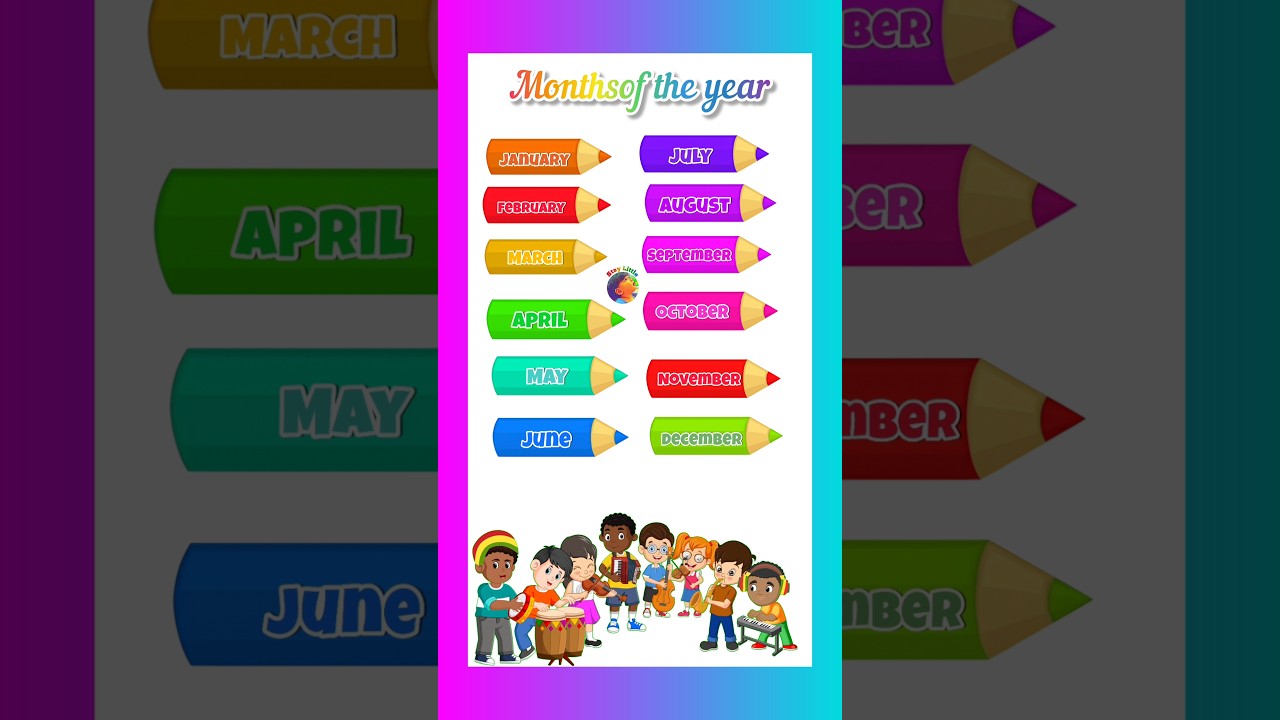 12 months of the year || learn 12 months name in English 