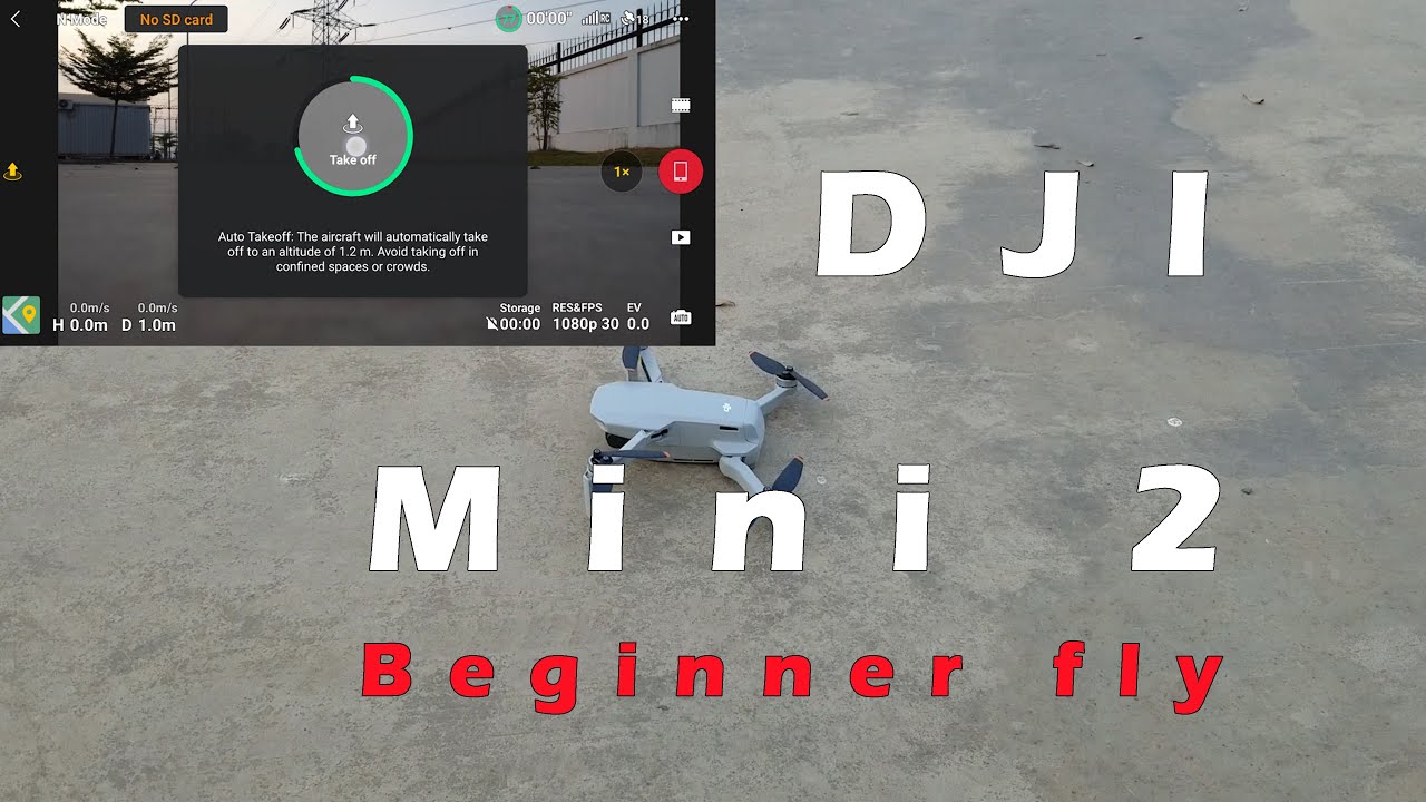 DJI mini 2, First start up the air craft, Beginner Flying drone - YouTube