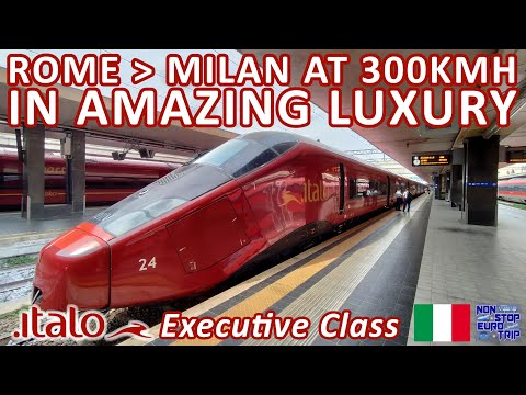 Rome to Milan at 300KMH in AMAZING LUXURY / Italo AGV Highspeed Train Review