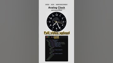 😱Analog clock|| how to create clock using html css and JavaScript 😱 | ytshorts #shorts