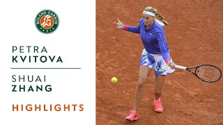 Petra Kvitova vs Shuai Zhang - Round 4 Highlights I Roland-Garros 2020