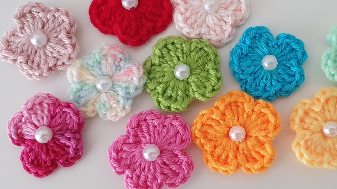 Einfache #Blümchen #häkeln 🥰