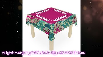 Full of Merry Mahjong Tablecloth Size 55 x 55 inches