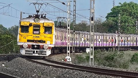 Beautiful Shining & Colourful EMU Local Train Speeding in Huge Curve Back to back | Eastern Railways