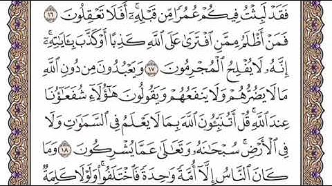 سورة يونس الشيخ ياسر الدوسري صفحة ٢١٠