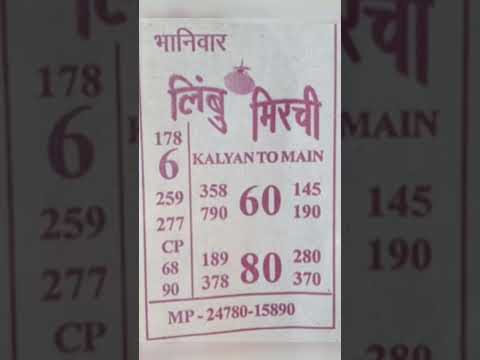 Pavan Limbu Mirchi 11 01 25 KALYAN MILAN RAJDHANI MAIN BAZAR