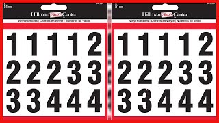 The Hillman Group 842284 Numbers Kit, Black/White, 2-Inch