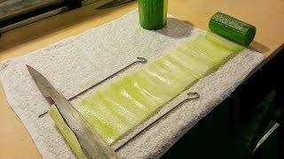 A fast way to peel a cucumber