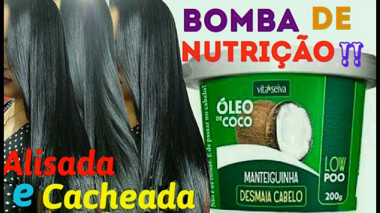 Manteiguinha Desmaia Cabelo Óleo De Coco Vita Seiva Passo A Passo Youtube 