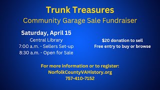 Trunk Treasures Community Garage Sale